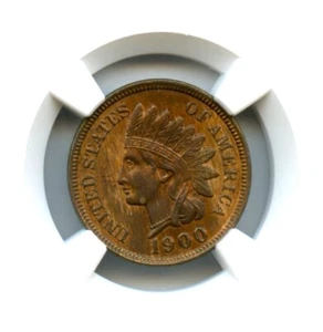 1900 Indian Cent, NGC MS64RB - Picture 1 of 3