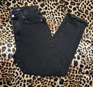 Girls Old Navy O.G. Straight Built-In Tough High Rise Distressed Black Jeans  - Picture 1 of 8