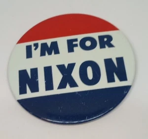 Vintage 1960 I'm For Nixon Campaign Political Button Pin Richard Nixon Collector - Picture 1 of 5