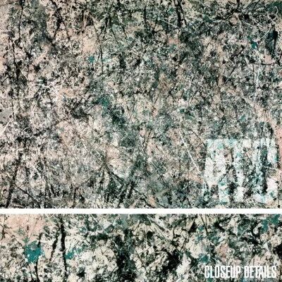 38W"x28H" NÚMERO 1, 1950 por JACKSON POLLOCK - LONA REPRO POR SALPICADURAS SUAVES Foto 1 de 4