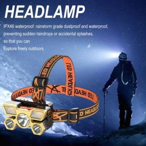 Strong Headlight Rechargeable Long-distance Outdoor Miner Lamp✨a V7D1 Head F6Y4 - Picture 1 of 15