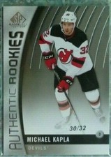 Michael Kapla 2017-18 SP Game Used Authentic Rookie RC /32 New Jersey Devils