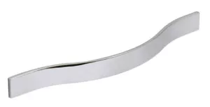 BOW HANDLES HIGH POLISHED CHROME FINISH 128mm/192mm- KITCHEN/CHEST OF DRAWER - Picture 1 of 2