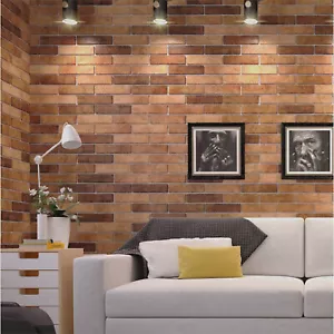 Red Brick Effect Tiles Wall Porcelain Tile 25x6cm 1 box-46pcs  / 0.69sqm - Picture 1 of 3