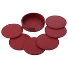 6 pcs Leather Leather Insulated Coaster  Table