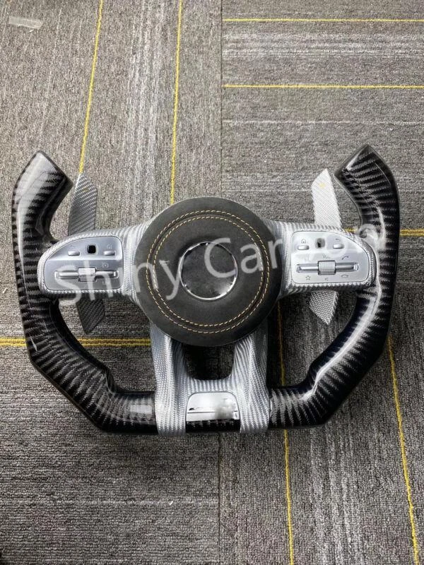 Real Carbon Fiber Steering Wheel For Mercedes-Benz AMG G63 C63 E63 GT S63 CL63 - Image 1 of 1