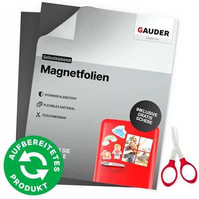 GAUDER MAGNETFOLIE-Magnetbogen selbstklebend Magnetschild Magnettafel Platte - Bild 1 von 4