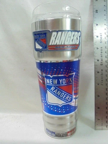 New York Rangers Tumbler 32 oz Insulated Hot Cold Dynasty Drinkware Stainless Cover