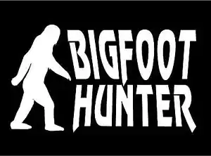 Bigfoot Hunter Decal Funny Yeti hunting camper car truck window vinyl sticker - Picture 1 of 1