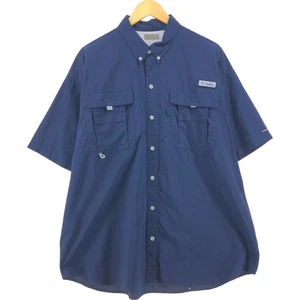 Used Columbia PFG Omni-Shade Button-Down Short Sleeve Fishing Shirt Men's Si... - Picture 1 of 11