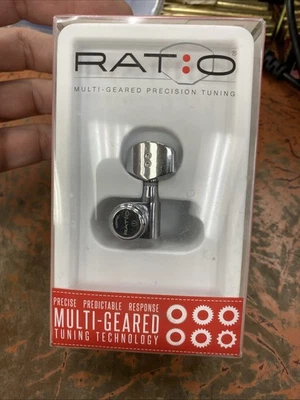 NEW Graph Tech Ratio 3X3 Contemporary 2-Pin Locking Tuners, CHROME, #PRL-8311-C0 - Image 1 of 2