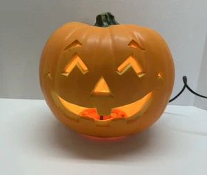Stampo in schiuma Jack-O-Lantern zucca vintage anni 90 decorazione illuminata con filo - Foto 1 di 8
