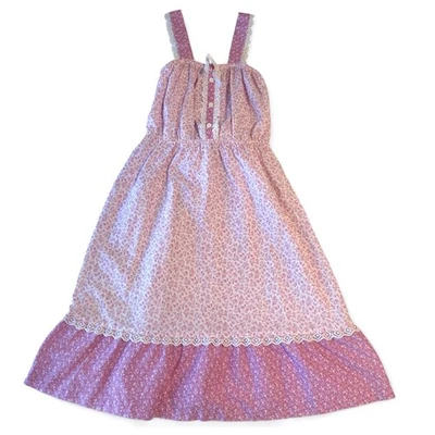 Vintage Serenity Floral Nightgown Sleep Dress Coquette Rose Bow Lace Size Small - Image 1 of 4