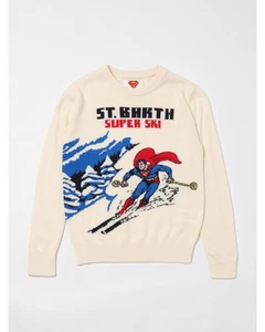 Mc2 Saint Barth Superman Ski Scene Pullover Sweater Kids Multicolor - Picture 1 of 6