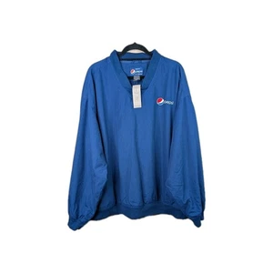 Vintage Pepsi Windbreaker Mens Size XL Blue Pullover Logo V Neck Urban Renewal - Picture 1 of 17