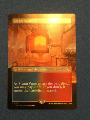 Steam Vents borderless foil Ravnica clue edition - NM - Image 1 of 3