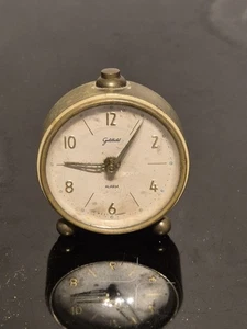 VINTAGE German Goldbühl DESK OR TRAVEL ALARM CLOCK - FULLY WORKING 6cm - Picture 1 of 9