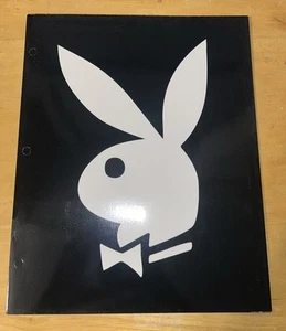 Vintage Y2K Playboy schwarze Mappe Schulmappe 3 Loch nicht gelocht - Bild 1 von 7