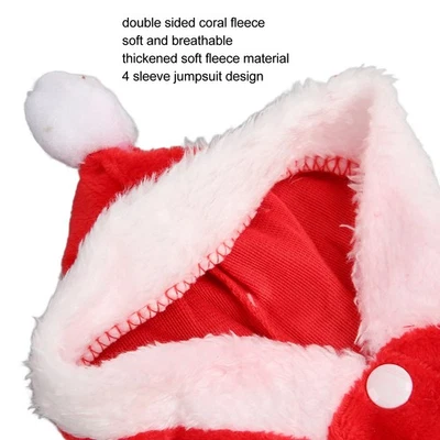 XS Pet Christmas Dress Soft Thickened Double Sided Coral Fleece Breathable B NEW - Image 1 of 4