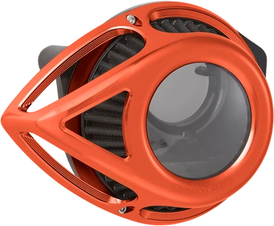 Arlen Ness Tear Orange Clear Air Filter Cleaner fits 1991-2022 Harley Sportster - Imagem 1 de 3