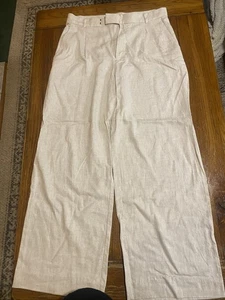 NEU Banana Republic Leinen hohe Taille weites Bein Hose Größe 14.  Frühjahr 2025. - Bild 1 von 7