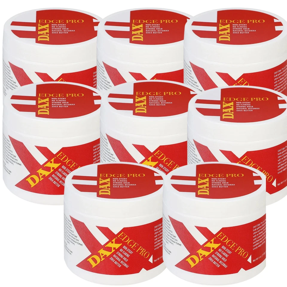 8 Pack DAX Edge Pro Styling Wax Strong Hold Smooth Edges Hair Gel 4oz - Image 1 of 1