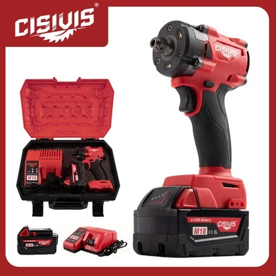 Kit de llaves de impacto de alto par con batería y cargador para Milwaukee 18V Foto 1 de 4
