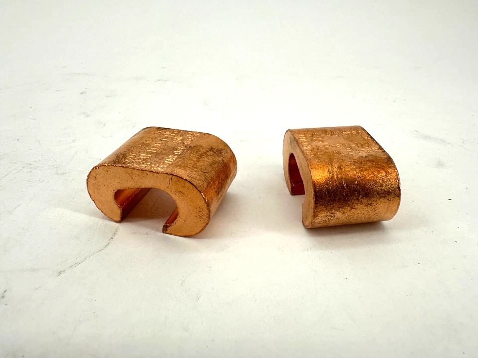 Lot of 2 New Burndy YC28C2 Tap Connector C Shape 4/0-3/0 AWG - No Box - Image 1 of 4