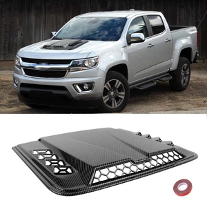For Chevy Colorado Air Flow Intake Hood Scoop Vent Bonnet Cover Carbon Fiber - Picture 1 of 14