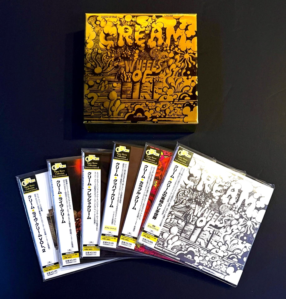 CREAM 2001 Japan CD "Mini-LP" SET OF 6 WITH PROMO BOX Papersleeve ERIC CLAPTON - Image 1 of 4