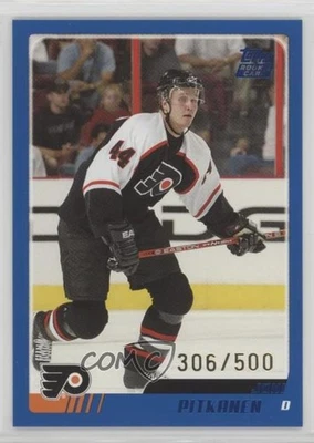 2003-04 Topps Traded Blue /500 Joni Pitkanen #TT132 Rookie RC - Image 1 of 2