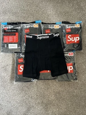 Hanes Supreme Boxer Briefs Black 2 pack Size M — 第 1/4 张图片