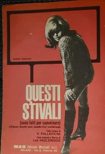 SHEET MUSIC NANCY SINATRA THESE BOOTS ARE MADE FOR WALKIN' ITALY RARE 1966 - Picture 1 of 2