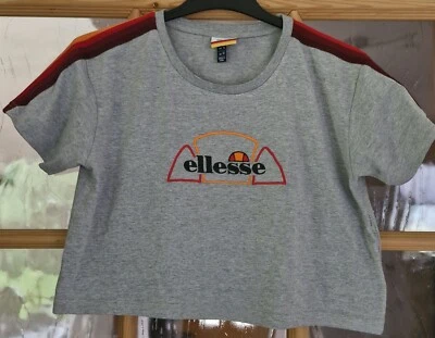 ellesse T-Shirt, Kurzarm, Cropped, Gr. 38, Grau meliert, gepflegt - Bild 1 von 4