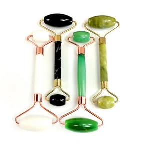 Superior Natural Jade Stone Anti-Ageing Facial Massage Roller Tool Women Gift - Picture 1 of 10