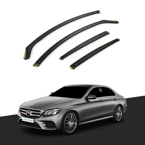 Mercedes E-Class W213 2016-2022 4 Door Saloon Wind Deflectors 4pc Tinted - Picture 1 of 10