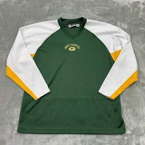 Green Bay Packers Shirt Herren Medium Langarm V-Ausschnitt Trikot Big Time Player - Bild 1 von 8