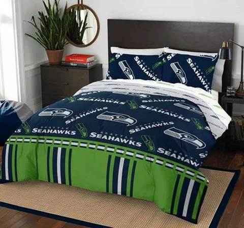 Seattle Seahawks NFL Rotary Full Bed in a Bag Set - AB08R79KZ4V4 Cover