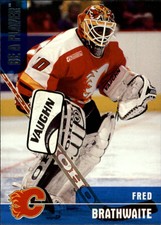 1999-00 BAP Memorabilia Calgary Flames Hockey Card #360 Fred Brathwaite
