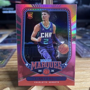 2020-21 Panini Chronicles LaMelo Ball Marquee Pink Parallel Rookie RC Hornets