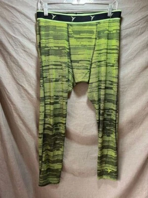 Pantalones Activos Azul Marino Antiguo Adulto Grande Verde Logo Pull On GO-DRY Pantalones Debajo de Capa Foto 1 de 4