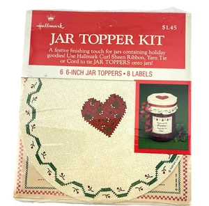 Hallmark Jar Topper Kit Juego de 6 con 8 etiquetas Corazón Centro Borde Floral - Imagen 1 de 4