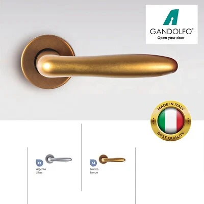 Coppia maniglie maniglia per porte interne mod MAIRA alluminio design essenziale - Immagine 1 di 2