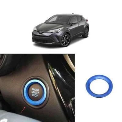 For Toyota CHR CH~R 2018~2022 Blue Aluminum One~Click Startup Switch Cover Trim - Image 1 of 4