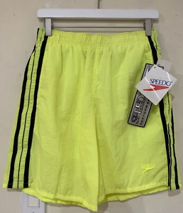 Speedo Yellow Swim Shorts Trunks Mesh Lining Size Medium - Picture 1 of 5