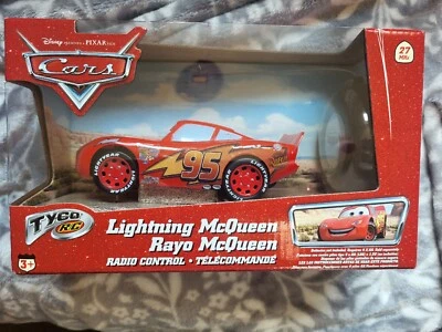 2006 Mattel Disney Pixar Cars LIGHTNING McQueen Tyco RC Radio Control Remote Car - Image 1 of 4