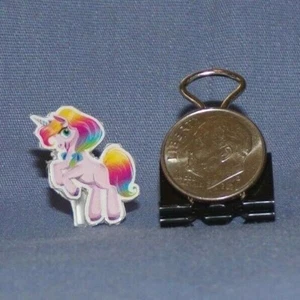 Miniature Dollhouse Pony Unicorn Horse Figurine Toy .75" Tiny Rainbow White - Picture 1 of 1