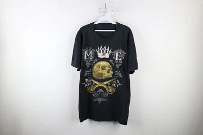 Vintage Marc Ecko Mens 2XL Faded Spell Out Skeleton Skull Short Sleeve T-Shirt - Image 1 of 4
