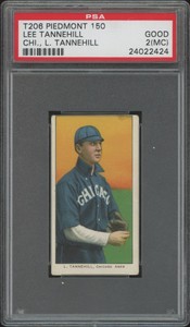 1909 T206 LEE TANNEHILL GOOD L. PIEDMONT 150 PSA 2 MC BASEBALL CHICAGO WHITE SOX