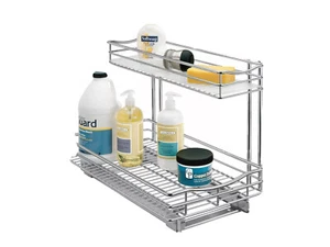 Lynk Roll Out Professional Under Sink Cabinet Organizer 11.5 in x 21 in Chrome - Picture 1 of 7